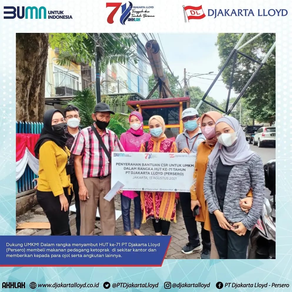Kegiatan CSR Menyambut HUT 71 Tahun PT Djakarta Lloyd (Persero)
